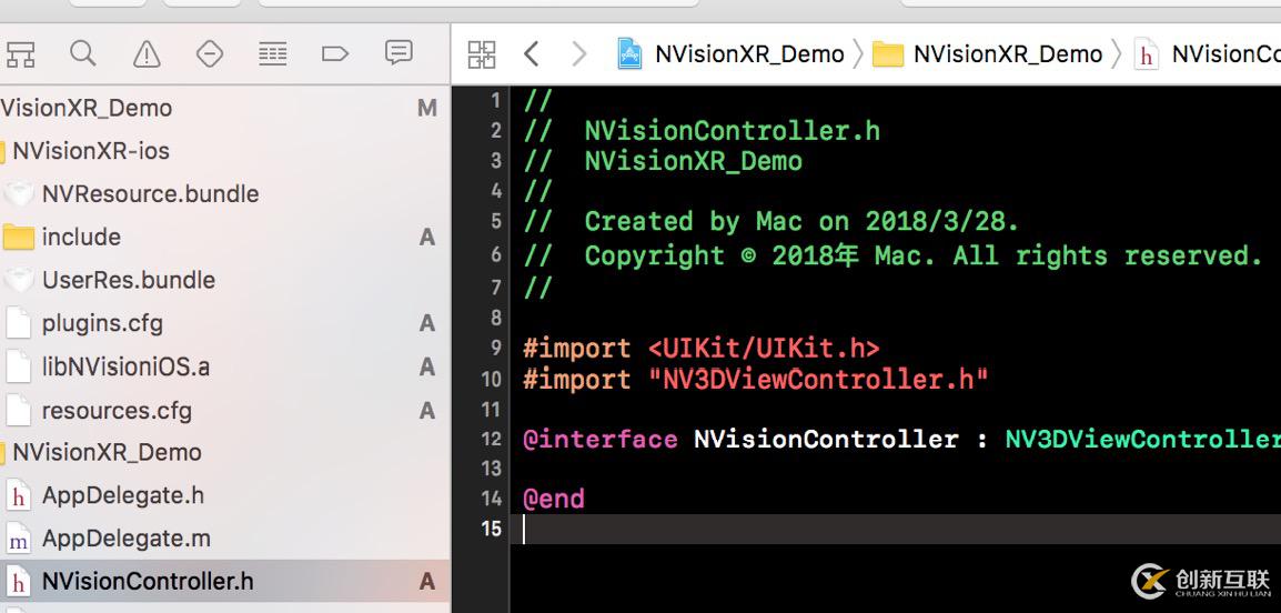 NVisionXR_iOS教程二 —— 創(chuàng)建控制器和Vuforia對象