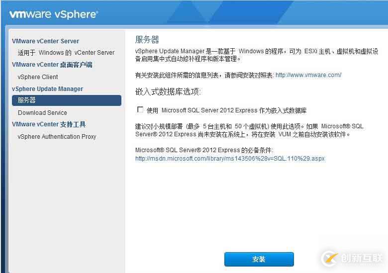 安裝vsphere update manager及注意事項(xiàng)