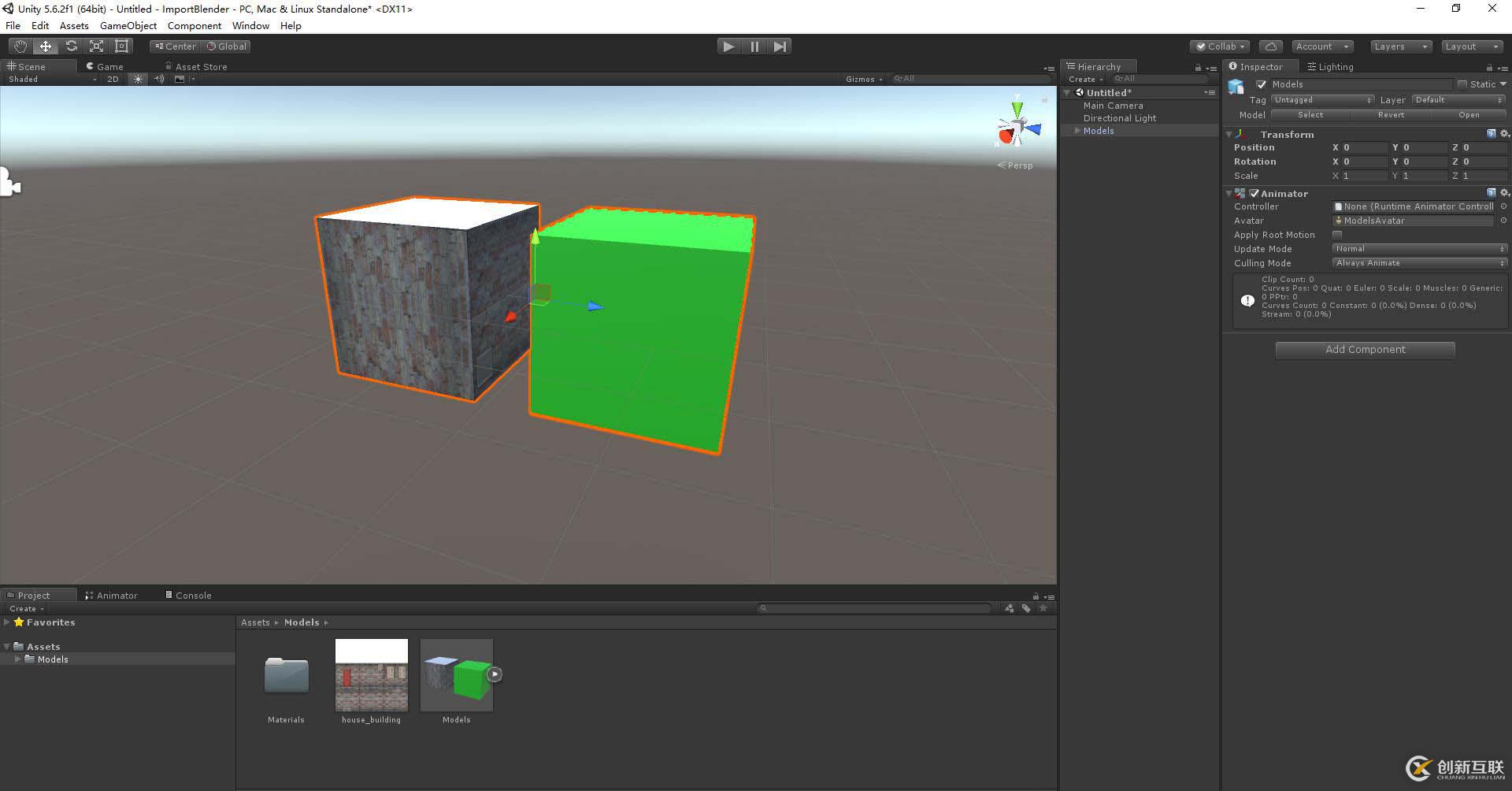 blender 帶貼圖與顏色材質(zhì)的模型，導入到Unity中