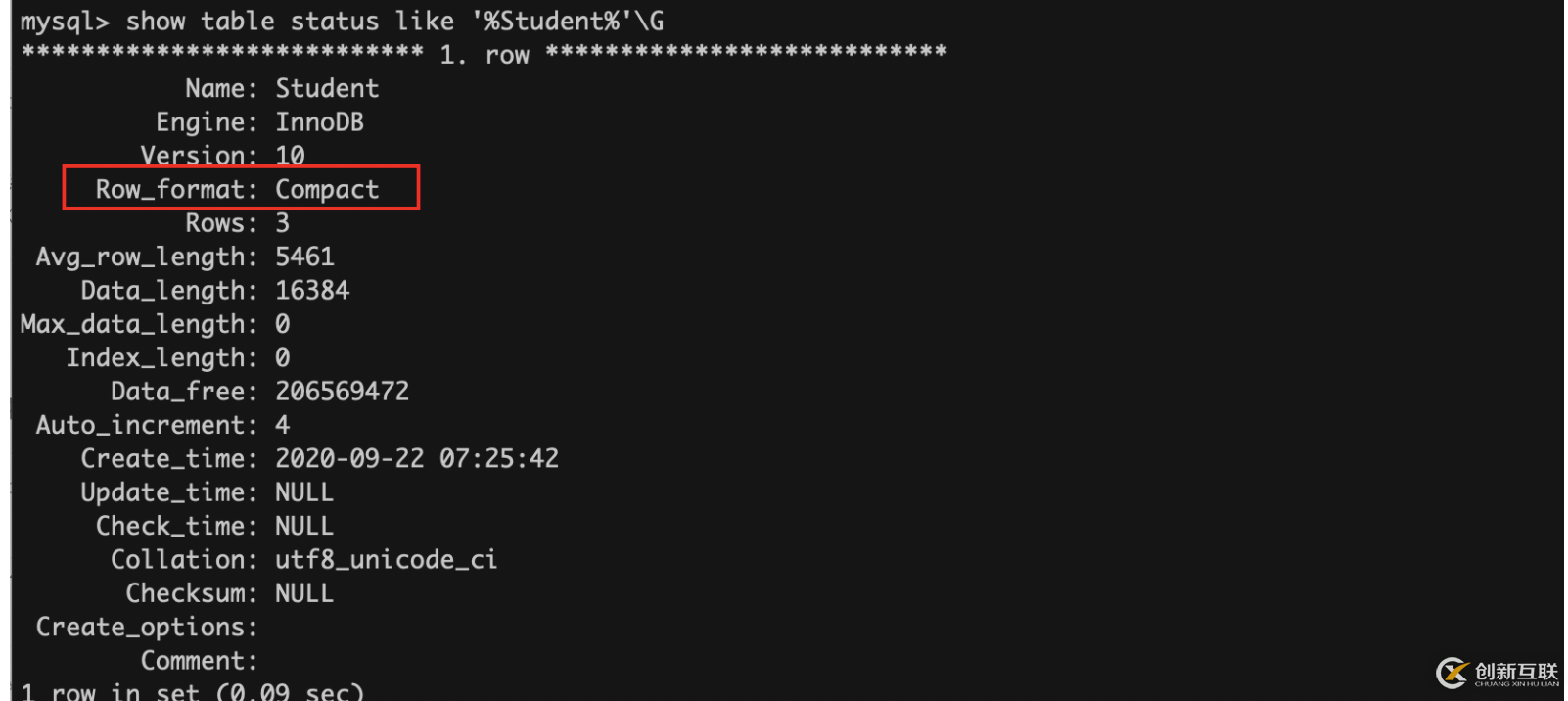 MySQL數(shù)據(jù)庫中行的格式有哪些