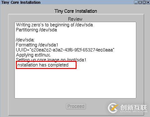 將Tiny Core Linux安裝到硬盤