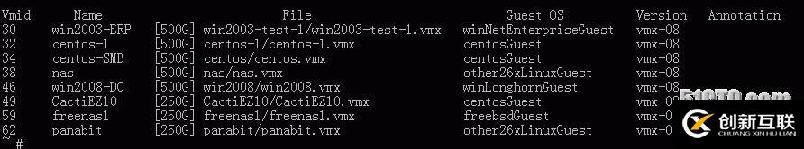 ssh登錄到esxi機器中后開關(guān)虛擬機