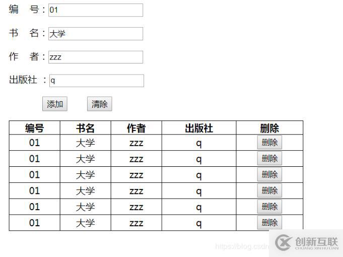 JS如何實(shí)現(xiàn)簡(jiǎn)單的表格增刪