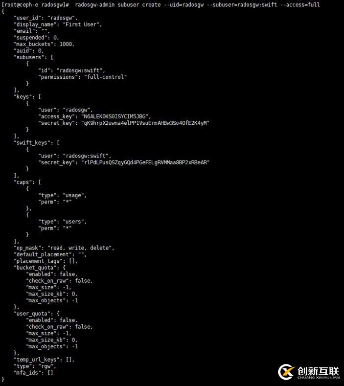 Ceph 對(duì)象存儲(chǔ)