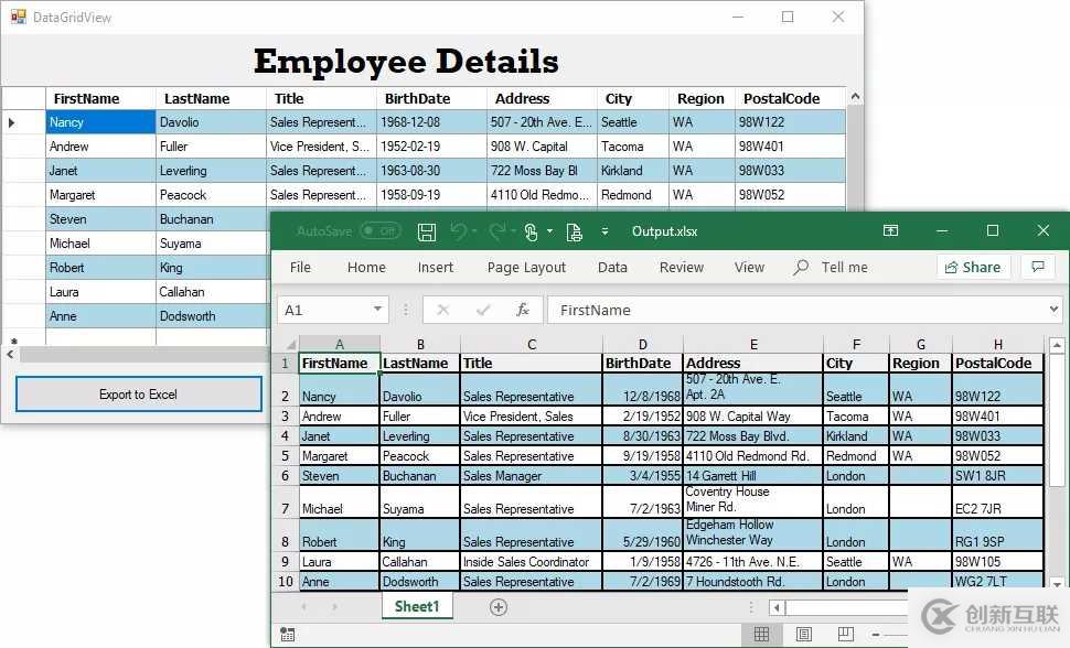 怎么在C#中導出Excel文件