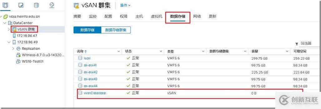 vSAN群集只顯示一個(gè)vSAN存儲(chǔ)