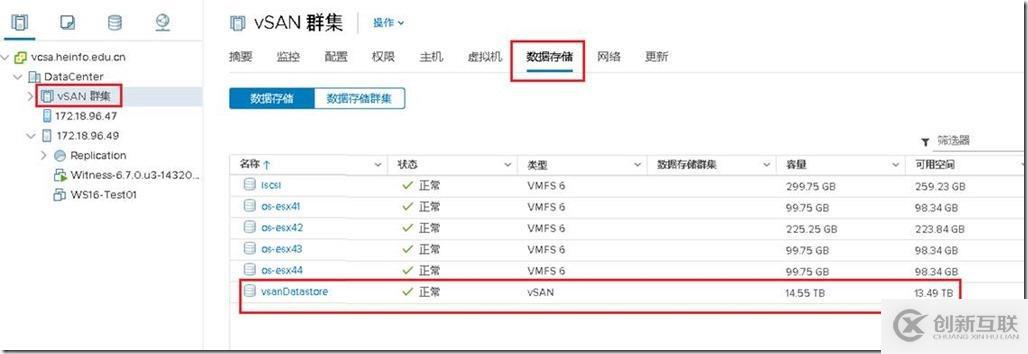 vSAN群集只顯示一個(gè)vSAN存儲(chǔ)