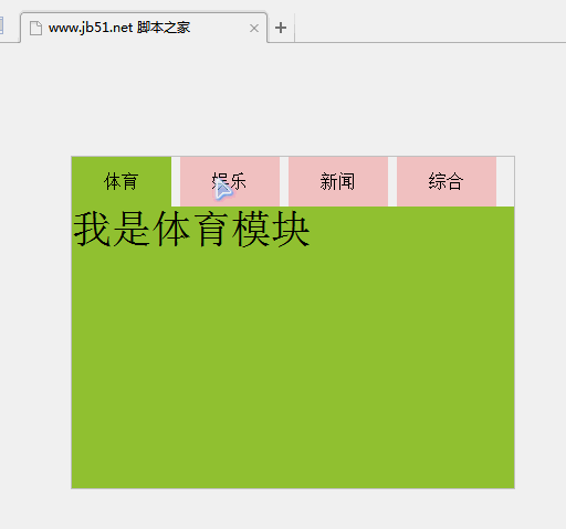 JS實現(xiàn)的簡單標(biāo)簽點擊切換功能示例