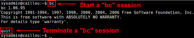 如何在Linux中使用命令行計算器GNU bc