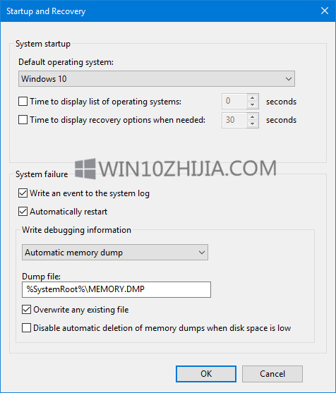 如何配置Windows 10以在藍(lán)屏死機(jī)上創(chuàng)建轉(zhuǎn)儲(chǔ)文件