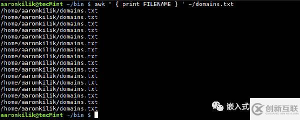 Linux下awk內(nèi)置變量怎么用