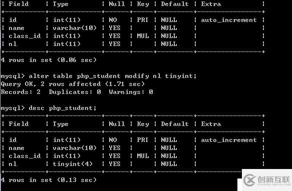 mysql之DDL操作--數(shù)據(jù)表