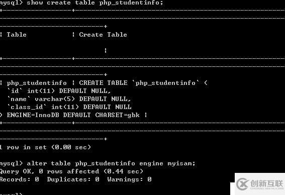 mysql之DDL操作--數(shù)據(jù)表