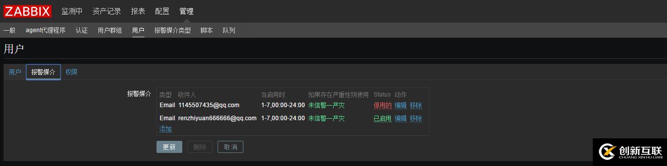 zabbix3.x郵件報(bào)警簡單筆記!