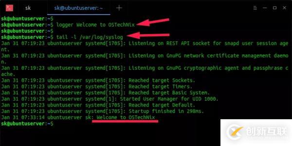 怎么手動(dòng)將消息添加到Linux系統(tǒng)日志文件