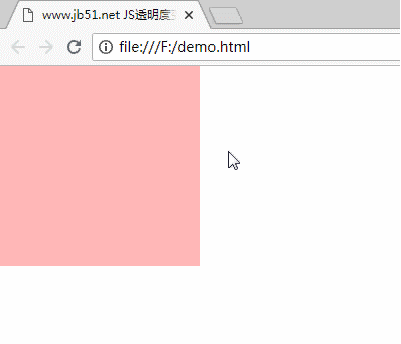 JS實(shí)現(xiàn)的透明度漸變動(dòng)畫效果示例