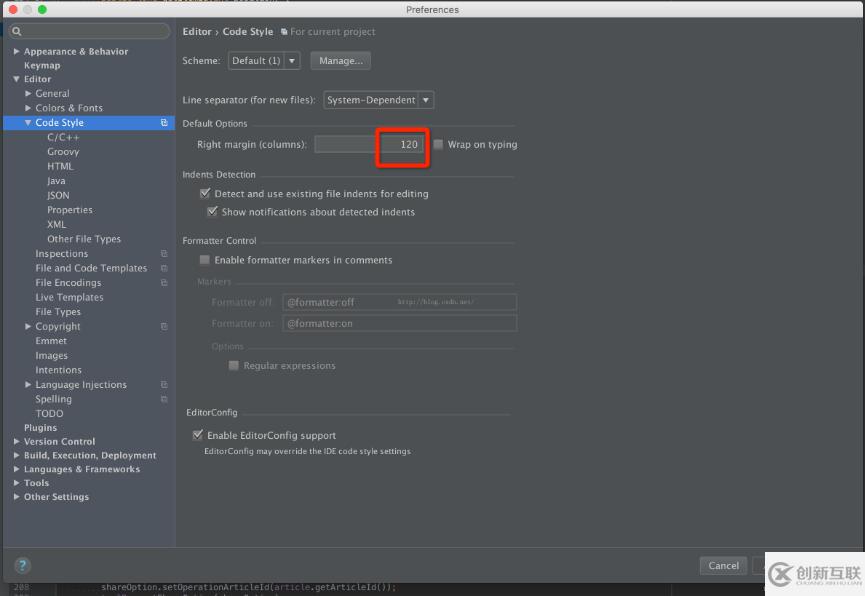 AndroidStudio代碼達(dá)到指定字符長(zhǎng)度時(shí)自動(dòng)換行的示例分析
